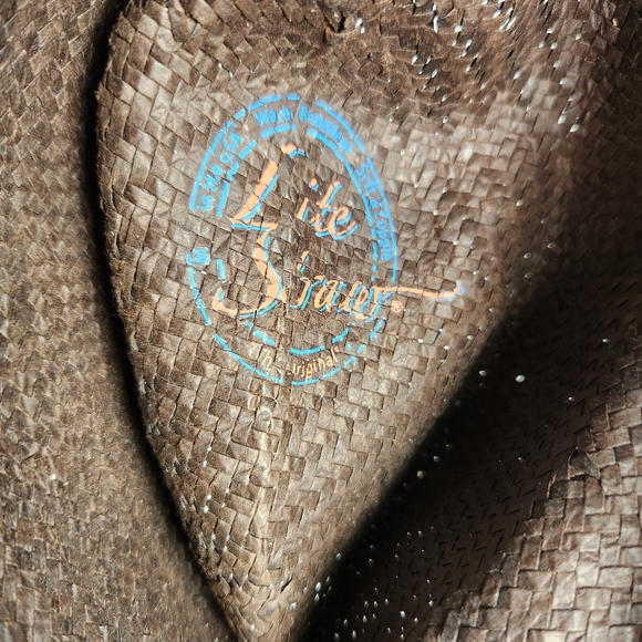 PENDLETON Womens Cowboy Hat Medium Brown Straw Made USA Vintage Western - Picture 8 of 9